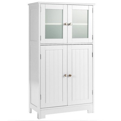 Costway Bathroom Floor Storage Cabinet Kitchen Cupboard W/doors ...