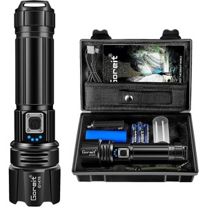 Hachikiko XHP70.2 2000LM Flashlight - 5 Modes, 1640ft Beam, USB Rechargeable, IP67 Waterproof, 12H Runtime, Adjustable Focus, Power Indicator - 1 of 4