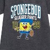 - SpongeBob SquarePants - SpongeBob Slugger Pants Graphic Short Sleeve Fleece Dress - 2 of 4