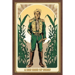 Trends International Wicked: For Good (2025) - A Man Made Of Straw Framed Wall Poster Prints Mahogany Framed Version 22.375" x 34" - 1 of 4