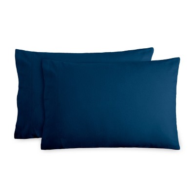 Cotton Flannel Dark Blue King Size Pillowcase Set By Bare Home : Target