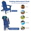 Tangkula 4PCS Patio Folding Adirondack Chair Weather Resistant Cup Holder Yard Navy - 4 of 4