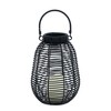 AZL1 Life Concept Decorative Lantern with Rattan Woven Candle Design Timer Function for Living Room Entryway Bedroom, Black, 16"*12"*12" - 2 of 4