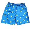Heat Swimwear Boys Printed Tie Front Swim Trunk Board Shorts, Ducks - 2 of 2