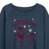 Women's - Winnie the Pooh - Wishing For A Merry Christmas Lightweight French Terry Wide Neck Long Sleeve Shirt - 2 of 4