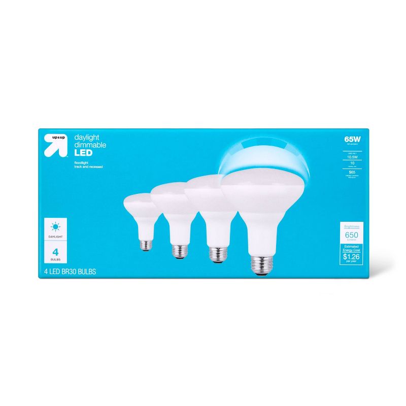LED 65W BR30 4pk Daylight Light Bulbs - up &#38; up&#8482;, 1 of 5