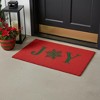 HomeRoots 17" X 29" Red And Green Christmas Outdoor Coir Door Mat - 2 of 4