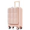 Hardshell Luggage Set,3-Piece Lightweight Suitcases (20"/24"/28") with Spinner Wheels,Cup Holder,20" Front Opening Carry-On with USB Port–Cuddlewood - 2 of 4