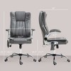 Vibration Massage Office Chair, High Back Heated Computer Chair with Flip-up Armrest & Swivel Wheels - 3 of 4