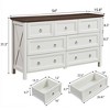 Angel Sar 7-Drawer Rustic Wood Dresser TV Stand, Farmhouse Storage Cabinet for Bedroom or Living Room - 2 of 4