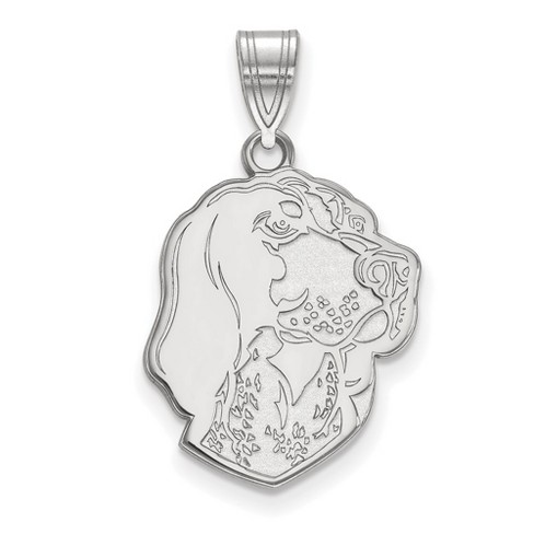 Sterling Silver Bowling Green State Large 'BG' Mascot Pendant