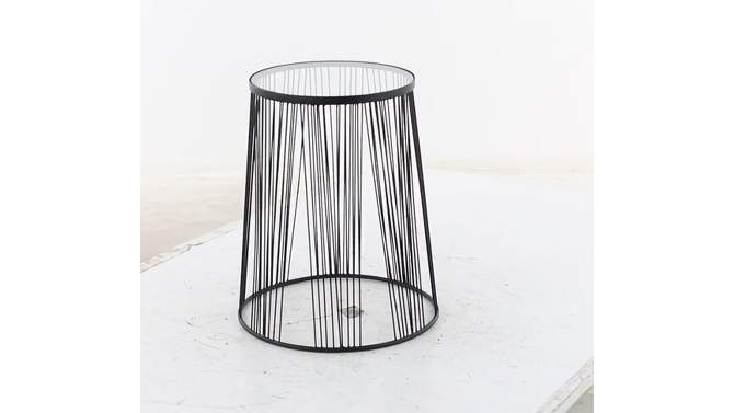 Contemporary Metal Accent Table Light Black - Olivia &#38; May, 2 of 8, play video