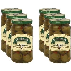 Giuliano Martini Pimento Stuffed Olives - Case of 6 - 7 oz. - 1 of 3