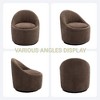 Modern Barrel Swivel Chairs with Concealed Storage, Round Upholstered Accent Chairs - 4 of 4