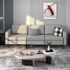 Costway Modern Modular 3-Seat Sofa Couch w/ Side Storage Pocket & Metal Leg - 3 of 4