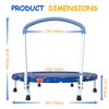 YUHAO Kids Ages 1-6，Trampoline with Handle Fun，Outdoor Toys，36-inch Blue Multi - 2 of 4