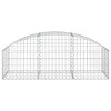 vidaXL Gabion Basket Silver Galvanized iron 39.4 x 11.8 x 15.7/23.6 in - 59.1" x 19.7" x 15.7"/23.6" - 3 of 4