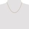 Black Bow Jewelry 1.15mm 14k Yellow Gold Diamond Cut Oval Open Cable Necklace Chain - 2 of 4