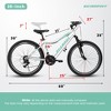 Zeus & Ruta 26" Mountain Bike with 21-Speed Gear, Front Suspension, V-Brake, Carbon Steel Frame Bicycle for Teens and Women - 2 of 4