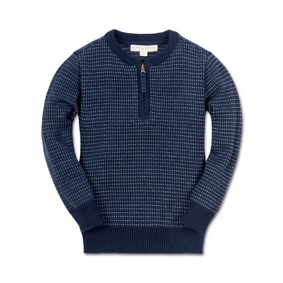 streepje Ziektecijfers scherp Hope & Henry Boys' Long Sleeve Henley Pullover Sweater, Infant : Target