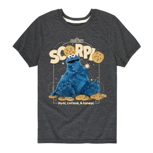 Boys' - Sesame Street - Scorpio Cookie Monster Short Sleeve Graphic T-Shirt - 1 of 4