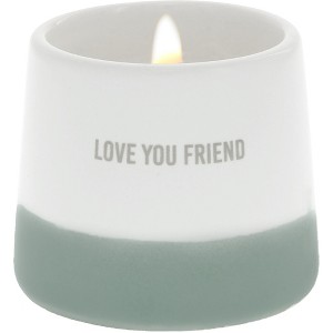 Pavilion Gift Company - Love You Friend - 2 oz - 100% Soy Wax Reveal Candle Scent: Tranquility - Flame Candles - 1 of 4