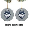University of Connecticut Huskies Primary Logo Porcelain Scalloped Holiday Christmas Tree Ornament  2.8" (7.1 cm) - 2 of 4