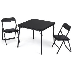 Folding Card Table and Chair Set, Upholstered Foldable Table&Chair Set, Portable Children's Activity Table and Chairs Set for Eating, Reading - 1 of 4