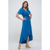 WEST K Women's Woven Georgia Faux-Wrap Dress with High-Low Hem and Tie Waist - 2 of 4