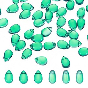 Unique Bargains Czech Glass Teardrop Clear Versatile Craft Loose Beads Puffed Raindrop Beads 50 Pcs - 1 of 4