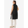 Woman Within Plus Size Lightweight Linen Vest - 3 of 4