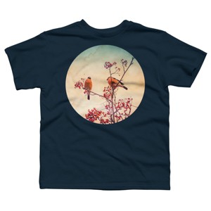 Boy's Design By Humans Bullfinch eat rowan By AnnArtshock T-Shirt - 1 of 3