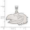 Black Bow Jewelry 14k White Gold Kansas Jayhawks NCAA Medium Pendant - 2 of 3
