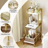Ladder Shelf, 3 Tier Bathroom Ladder Shelf, Gold Metal Ladder Bookshelf, Small Bookshelf for Bedroom Living Room Office Kitchen Bathroom - 3 of 4