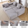 NicBex Modular Sectional Sofa,L-Shape Upholstered Cloud Couch with 3 Pillows for Living Room,Apartment,Office,Gray - 3 of 3