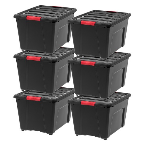 IRIS USA 6 Pack 19qt Clear View Plastic Storage Bin with Lid and Secure  Latching Buckles, 6 Units - Harris Teeter