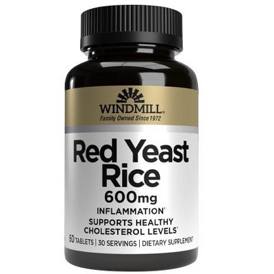 Windmill Red Yeast Rice 600 mg - 60 Tablets