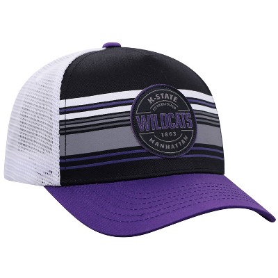 NCAA Kansas State Wildcats Men's Vista Black with Hard Mesh Snapback Hat