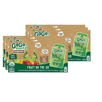 Gogo Squeez Organic AppleApple Fruit on the Go - Case of 6/12 packs, 3.2 oz