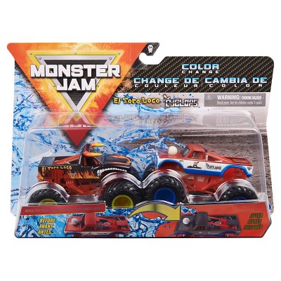 Monster Jam Official El Toro Loco vs. Cyclops Color-Changing Die-Cast Monster Trucks - 1:64 Scale