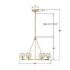 Crystorama Lighting Aragon 6 - Light Chandelier in  Soft Brass - 3 of 4