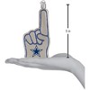 Old World Christmas Blown Glass Ornament for Christmas Tree, Dallas Cowboys Foam Finger - 4 of 4