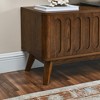Mid Century Modern Fluted TV Stand for 65" TV, Farmhouse Entertainment Center with 2 Doors, 1 Drawer, Solid Wood Legs, Media Console - 4 of 4