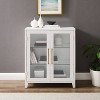 Crosley 36" Roarke Stackable Glass Door Kitchen Pantry Storage Cabinet White - image 3 of 4