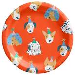 10ct Dog Print Dinner Plates Red - Spritz™