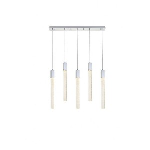 Elegant Lighting Weston 5 - Light Pendant in  Chrome - 1 of 4