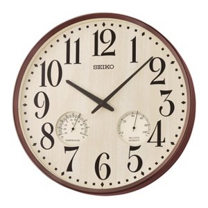 Seiko Iria Thermometer & Hygrometer Wall Clock - 1 of 4