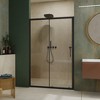GDFStudio Ruskin Modern Stainless Steel and Tempered Glass Single Sliding Shower Door with Handle - 2 of 4