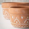 Sullivans Set of 2 Cement Dish Garden Vase 4" & 3.5" Brown - 2 of 3