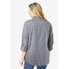 Woman Within Plus Size Perfect Three Quarter Sleeve Shirt - 3 of 4